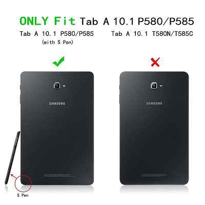 Полиуретановый чехол Smart Case Black для Samsung Galaxy Tab A 10.1 S-Pen SM-P580/585 - фото 2 - id-p74181377
