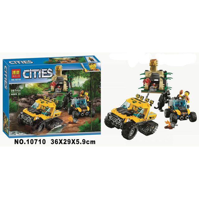 Конструктор Bela Cities 10710 "Миссия: Исследование джунглей" (аналог Lego City 60159) 397 деталей - фото 1 - id-p74185227