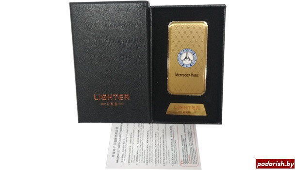Зажигалка Lighter USB Mersedes-Benz (золото) - фото 2 - id-p74185238