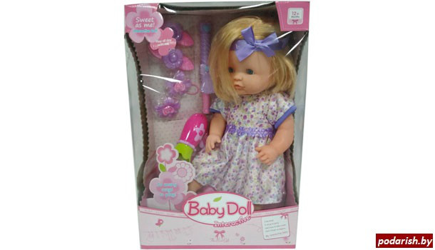 Интерактивная кукла Беби Долл, Девочка в цветочном платье с аксессуарами - фото 1 - id-p74185985