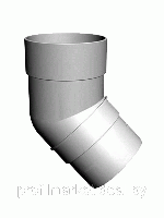 Колено 45˚ водосточной системы Döcke Standard (пломбир)