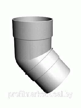 Колено 45˚ водосточной системы  Döcke Standard  (пломбир)