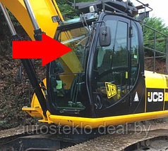 Стекло лобовое верхнее на экскаватор JCB