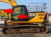 Стекло двери на экскаватор JCB