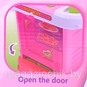 Кухня детская розовая LY638 со светом и звуком, складывается в чемодан - фото 2 - id-p74248438