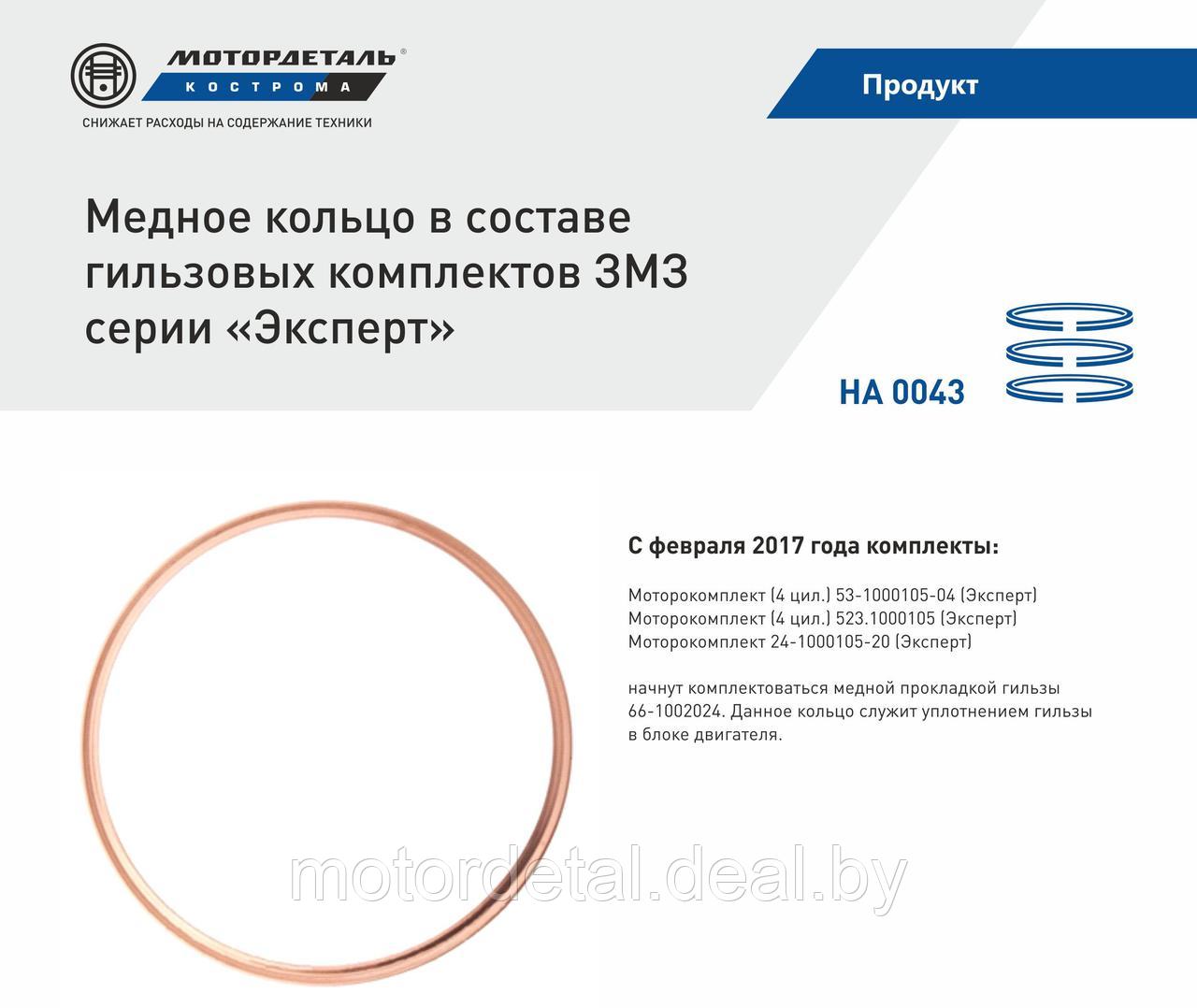 Поршневая группа ГАЗ 24-1000105-20 (Эксперт) - фото 2 - id-p59056654