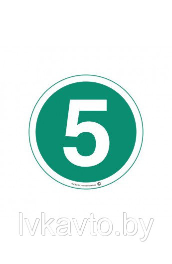 Наклейка "5". Экологичный класс EURO 5
