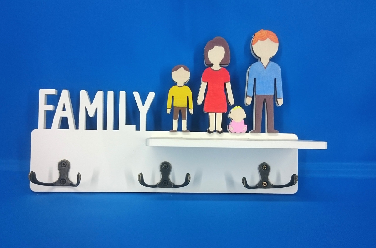 Ключница с ручной росписью "Family" - фото 6 - id-p74306912