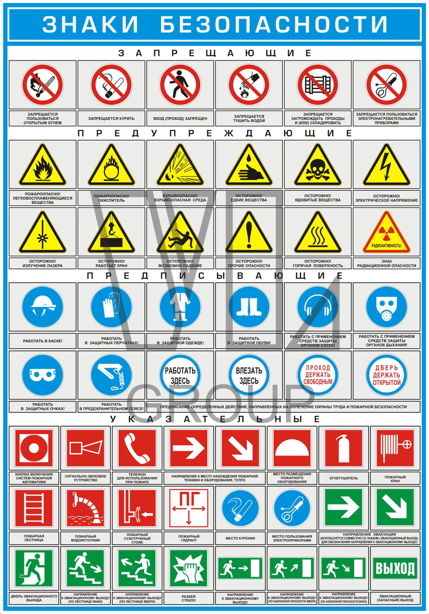 Знаки по пожарной безопасности и охране труда - фото 1 - id-p74307081