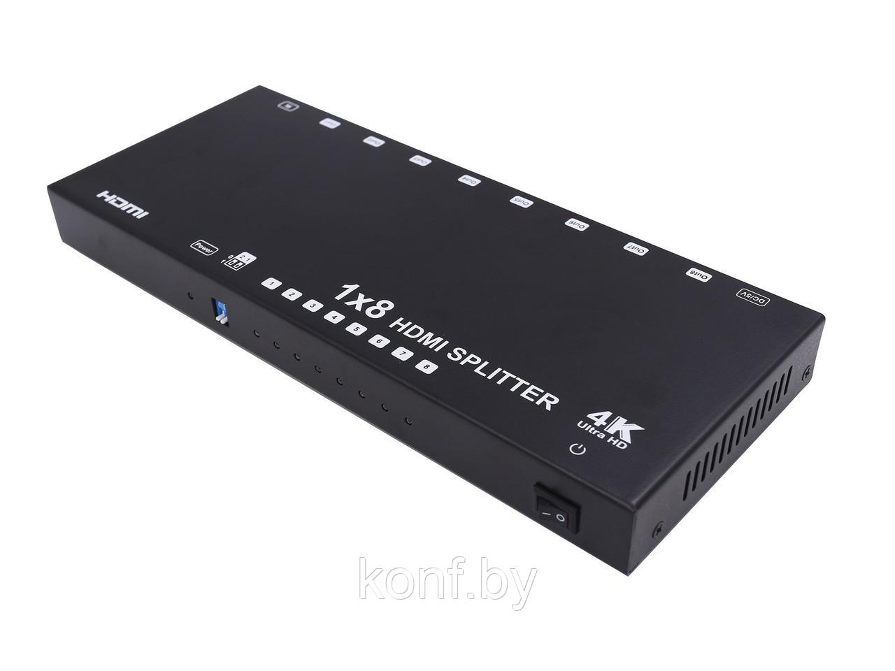 Сплиттер HDMI 1x8 4k@30Hz (3840x2160@30Hz YUV) - фото 2 - id-p74319025
