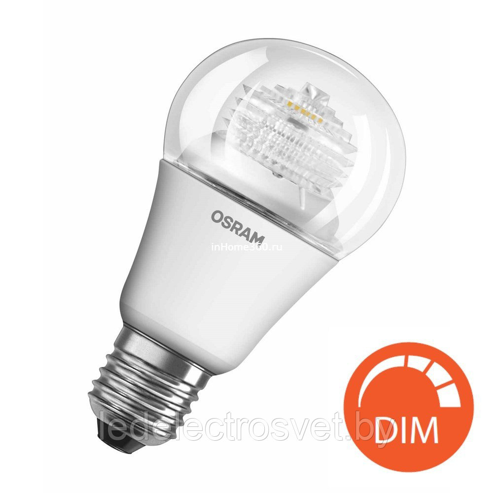 Cветодиодная лампа Parathom Advanced А40 6W (замена40Вт),теплый белый свет, матовая колба, E27, диммируемая