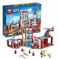 Конструктор 02052 Пожарная часть, 1029 дет., аналог LEGO City (Лего Сити) 60110