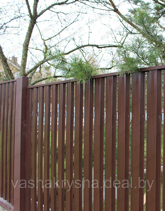 Забор из металлоштакетника - фото 2 - id-p74369115