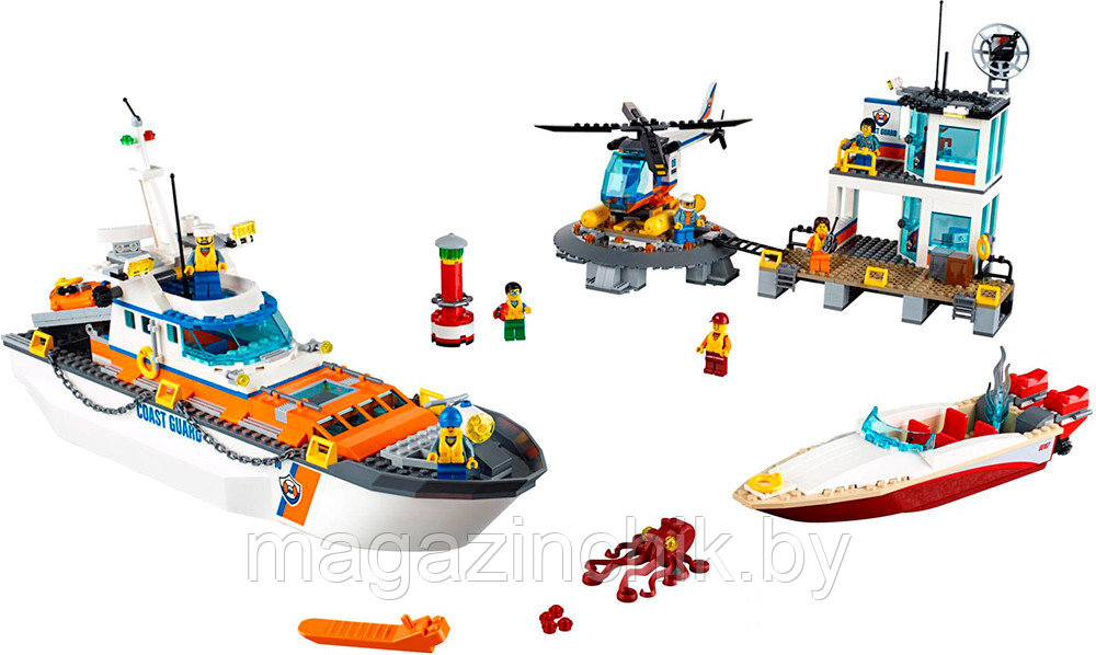 Конструктор Сити Штаб Береговой Охраны 39054, 834 деталей аналог LEGO City (Лего Сити) 60167 - фото 4 - id-p74363625