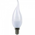 Светодиодная (LED) Свеча на ветру матовая Лампа C37-07W 4000K теплый белый свет E14