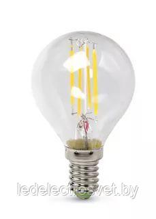 Лампа светодиодная LED-ШАР-deco 5Вт 230В Е14 3000K теплый белый свет 450Лм прозрачная IN HOME