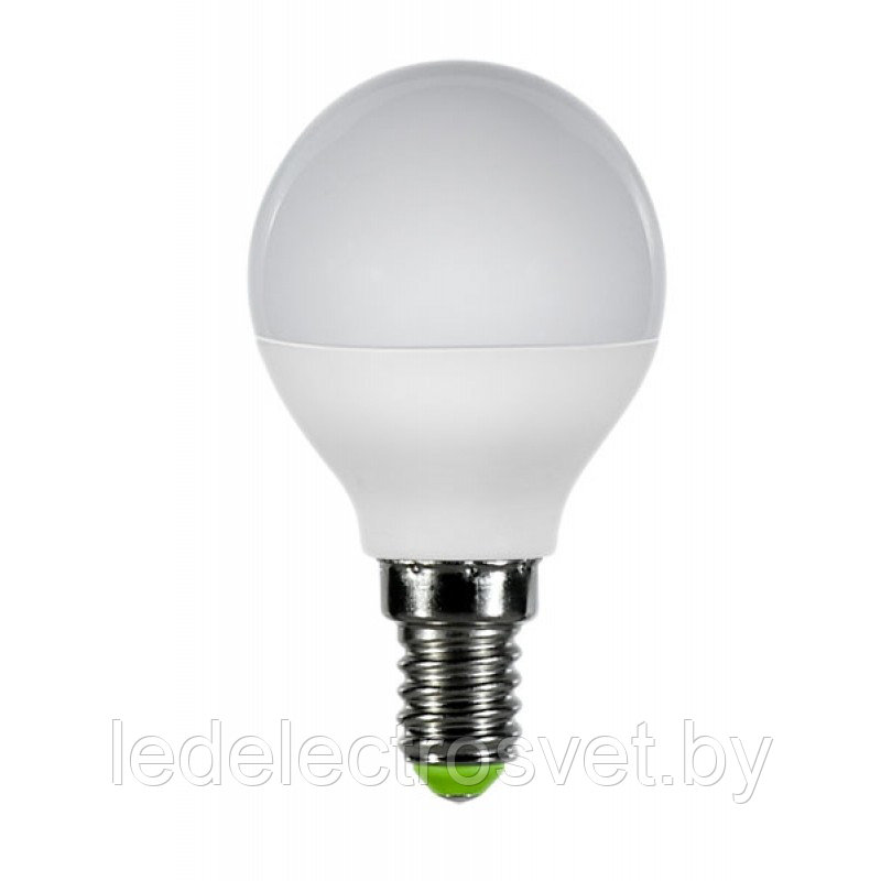 Лампа светодиодная LED-ШАР 5Вт 230В Е14 4000K нейтральный белый свет 450Лм 