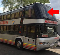 Стекло лобовое верхнее на автобус NEOPLAN