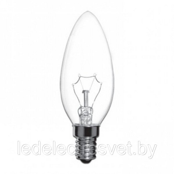 Лампа накаливания декор свеча 230-40 Е27 (100) теплый белый свет - фото 1 - id-p74371080