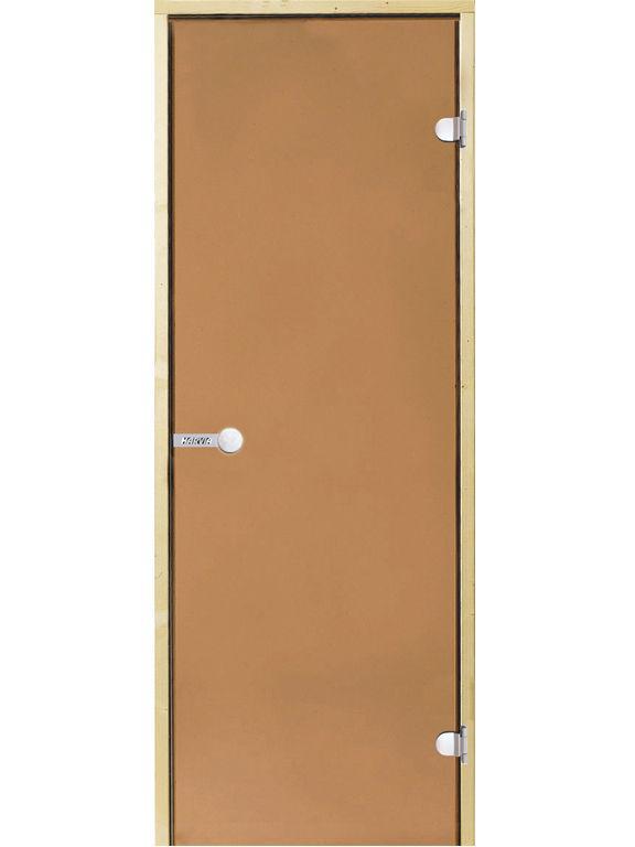 Стеклянная дверь для сауны HARVIA STG сосна/бронза 7*19