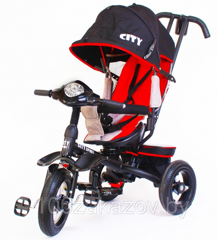 Детский велосипед трехколесный с ручкой Trike City Sport 5588A-2