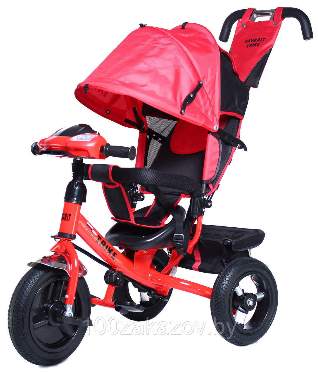Велосипед детский трехколесный с ручкой Favorit Trike Rally FTR-1210 велосипед с фарой