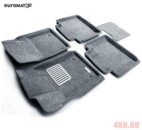 Коврики салона 3D Lux текстильные (Euro-standart) серые для Jeep Grand Cherokee (2010-2018) № EM3D-002760G
