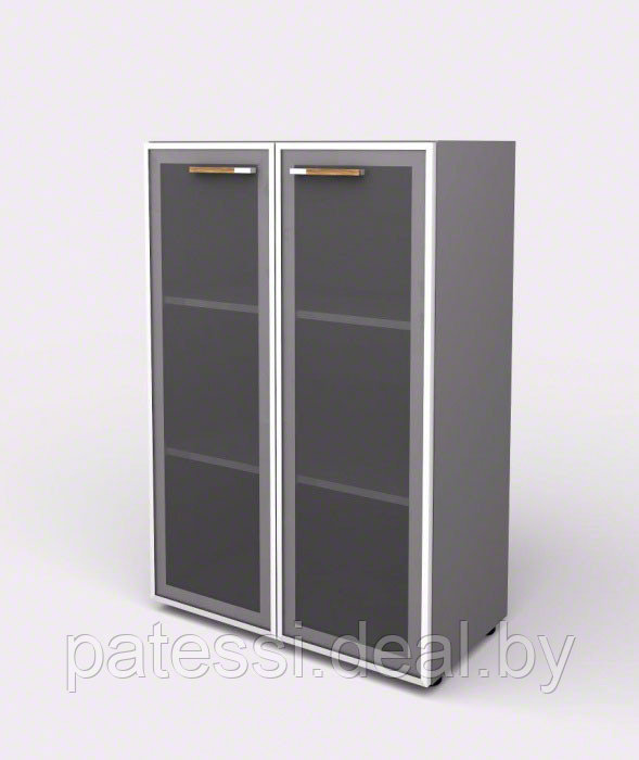 Шкаф широкий со стеклом в Al. раме 798х425х1195 СФ-104813 - фото 1 - id-p54028611