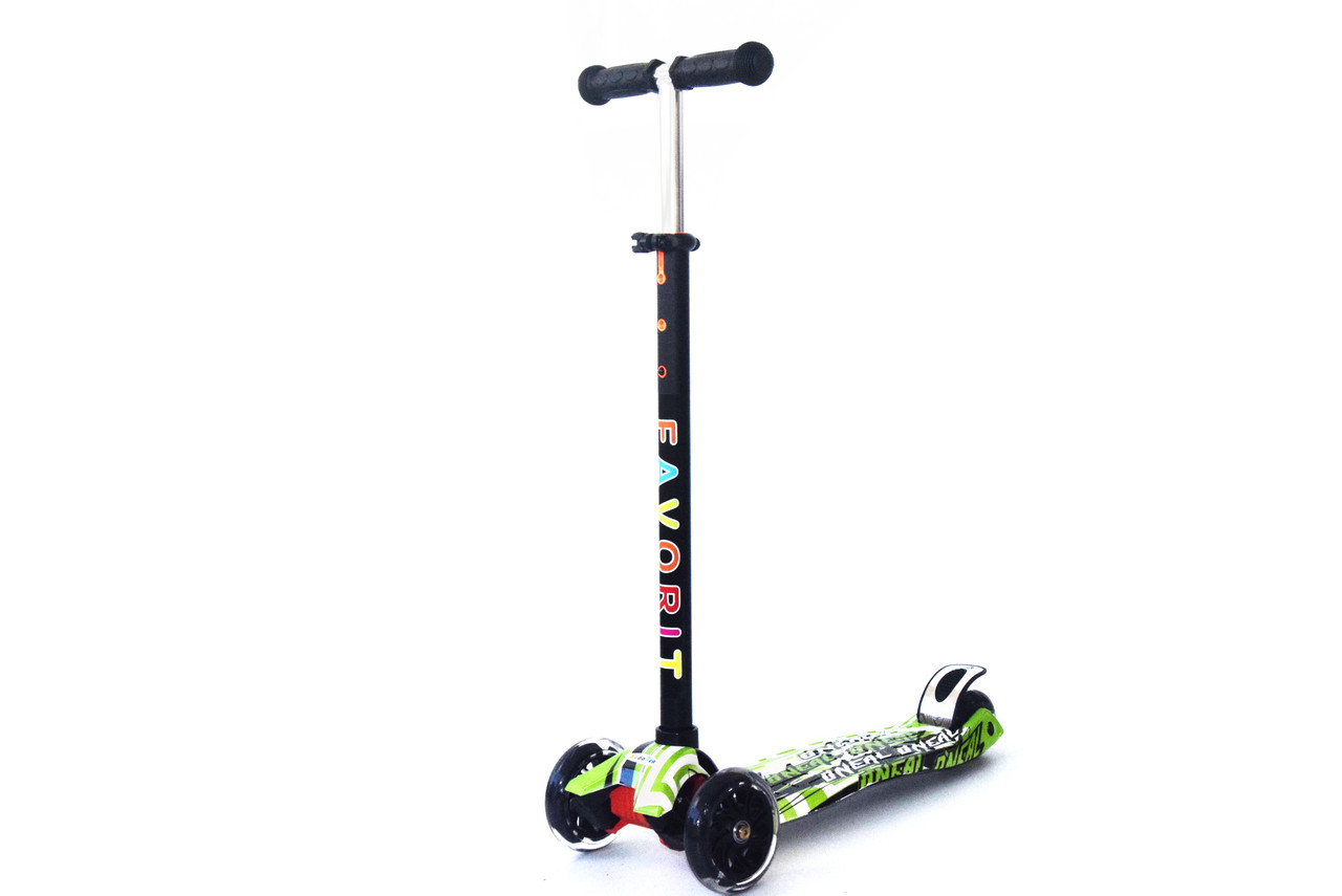 ДЕТСКИЙ САМОКАТ SCOOTER MAXI PRINT GRAFFITI ФИОЛЕТОВЫЙ СВЕТЯЩИЕСЯ КОЛЕСА - фото 9 - id-p74470719