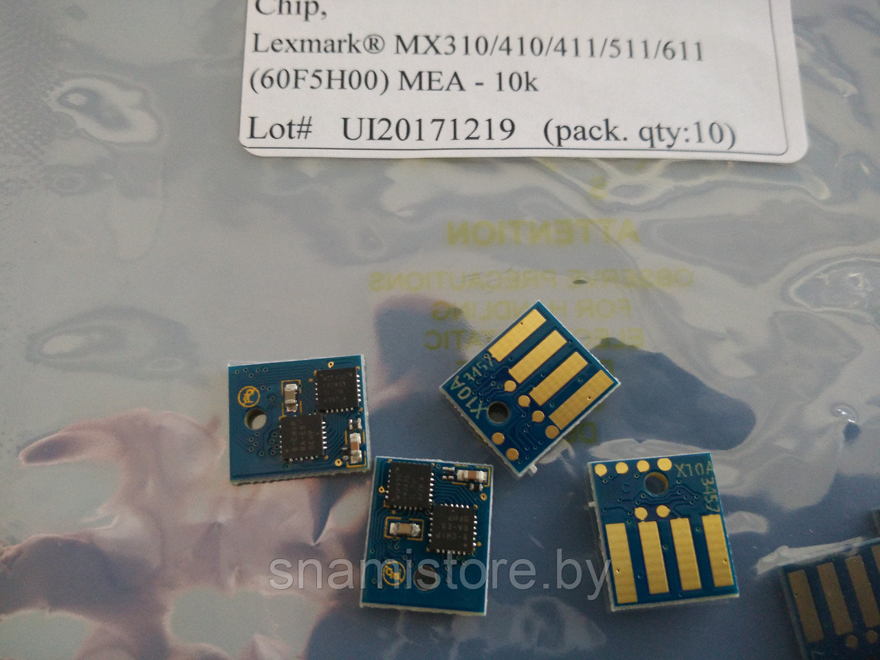 Чип для Lexmark MX310/MX410/MX411/MX511/MX611 (10K) (SPI) черный - фото 1 - id-p74487405