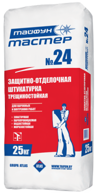 Тайфун Мастер № 24 штукатурка защитная повышенной трещиностойкости, внутренняя и наружная - фото 1 - id-p3477778