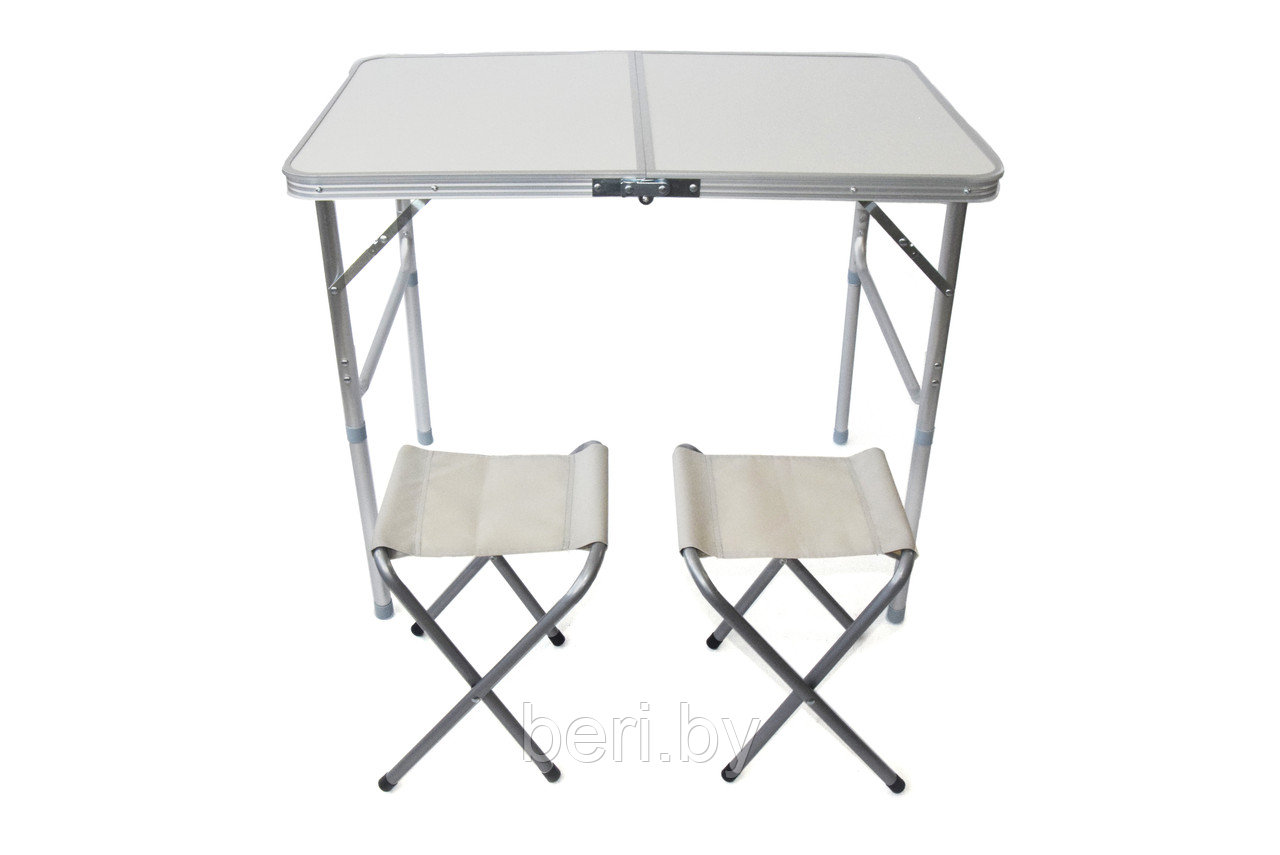Стол складной для пикника VT18-12007/8812-4, стол чемодан со стульями 2 штуки, 90х60х70 см - фото 2 - id-p74515639