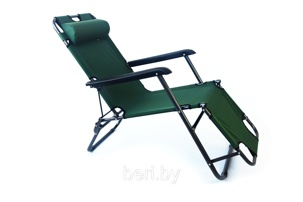 Кресло, шезлонг складное для отдыха на природе, зеленое - фото 1 - id-p74526714