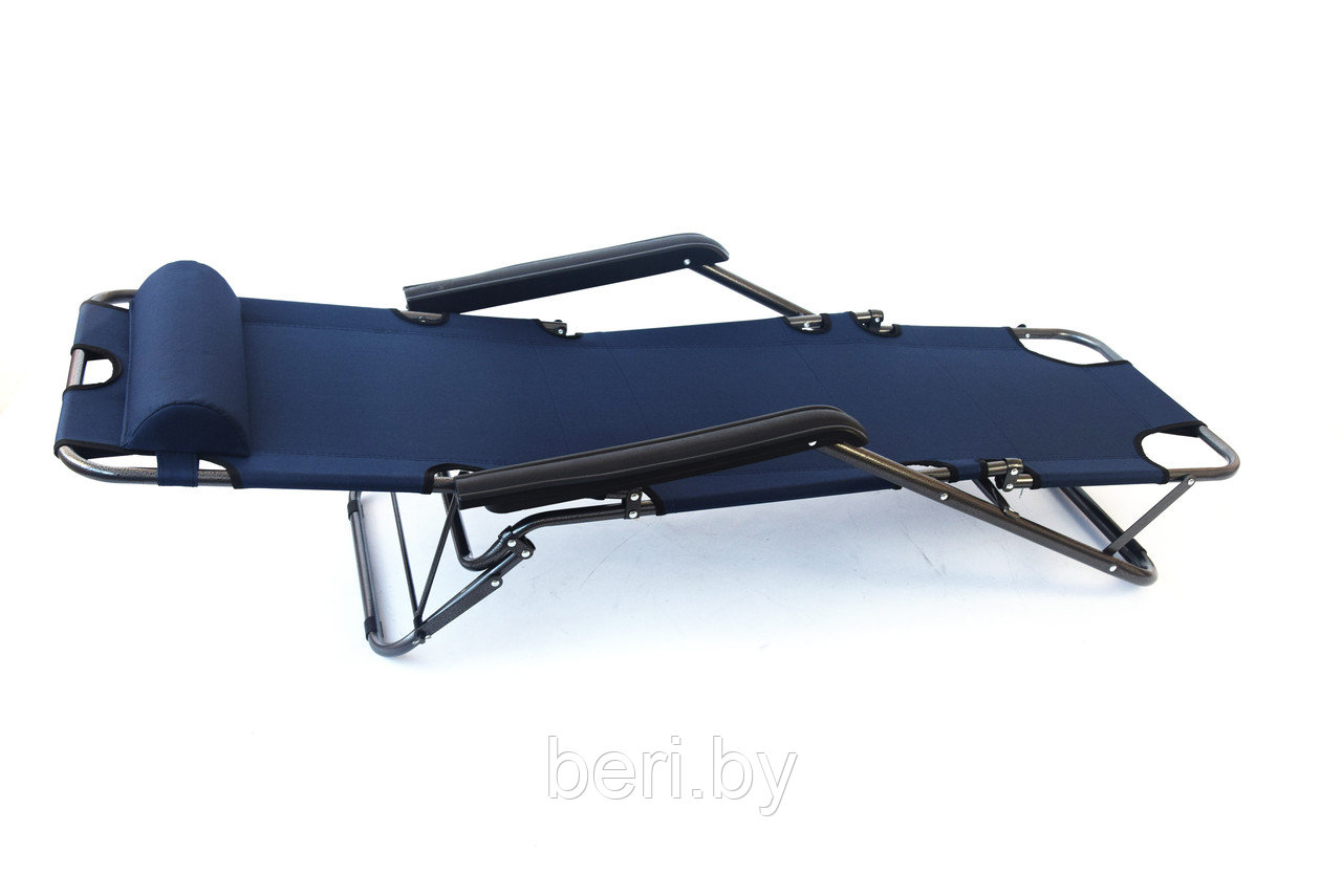 Кресло, шезлонг складное для отдыха на природе, синее - фото 4 - id-p74526734