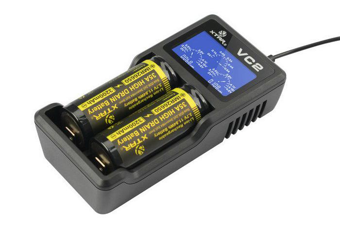 Зарядное устройство Xtar VС2 для аккумуляторных элементов (в комплекте с USB кабелем) - фото 2 - id-p74530884