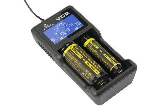 Зарядное устройство Xtar VС2 для аккумуляторных элементов (в комплекте с USB кабелем) - фото 3 - id-p74530884