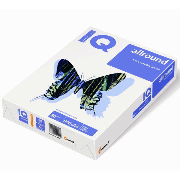 Бумага A4 (210x297) офисная IQ Allround, 80 г/ м², 500 листов - фото 1 - id-p25385418