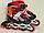 Ролики, роликовые коньки детские раздвижные M размер 34-37, полиуретановые колеса, салатовые, фото 4