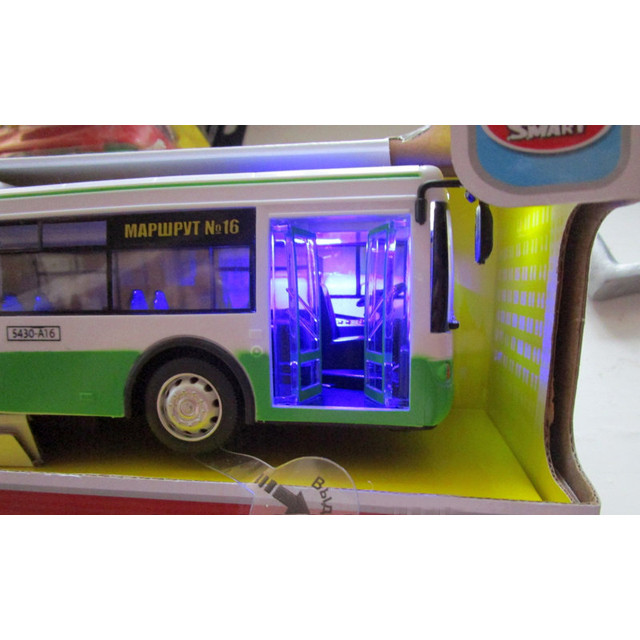 Инерционный троллейбус "Автопарк" (открываются двери, свет, звук) 9690-A - фото 6 - id-p74718192
