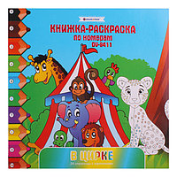 Раскраска-книжка детская по номерам в цирке