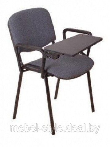 Стул с подлокотниками и столиком ИСО блек для посетителей и дома, Кресло ISO bleck T + P ткань калгари - фото 1 - id-p74761663
