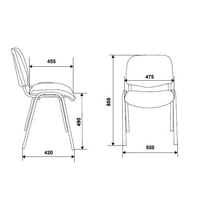 Стул ISO BLACK Синий - фото 3 - id-p3488867