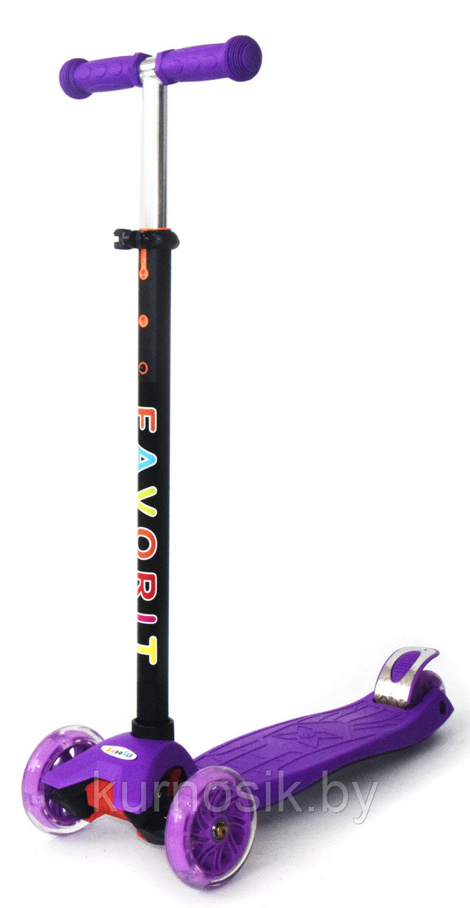 Детский самокат MAXI (светящиеся колеса) S00018 Фиолетовый - фото 1 - id-p74768013