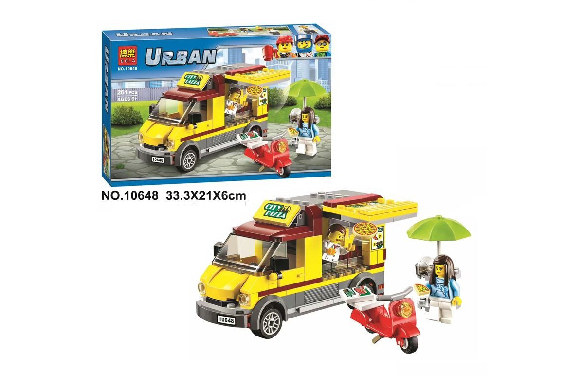 Конструктор BELA Urban Фургон-пиццерия 10648 (Аналог LEGO City 60150) 261 дет. - фото 2 - id-p74769616