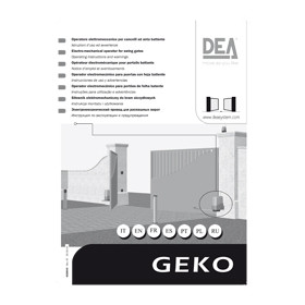 Инструкция к автоматике DEA GEKO