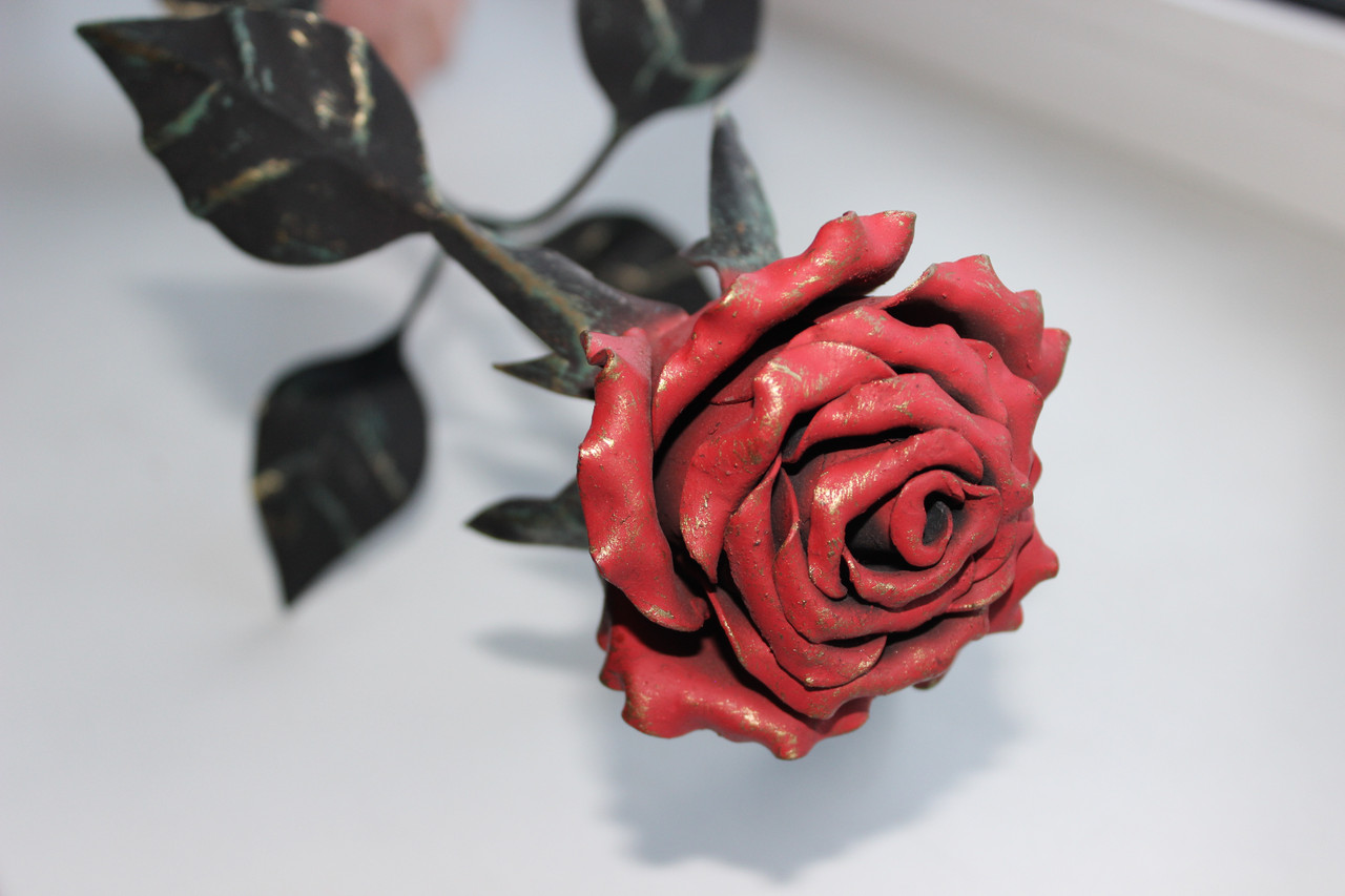 Кованая роза беспроигрышный вариант для подарка - фото 7 - id-p74807277