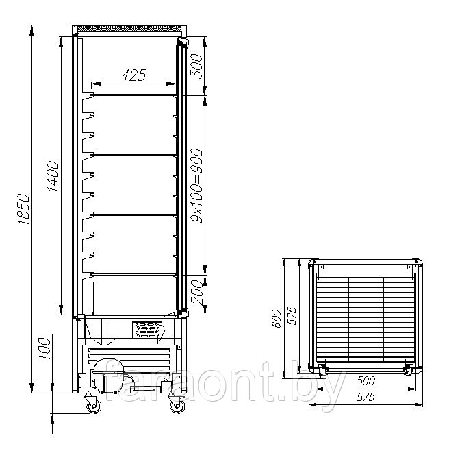 Шкаф кондитерский Carboma D4 VM 400-1 (R400С) (беж-корич) - фото 3 - id-p74882660