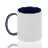 Кружка для сублимации JS ПРЕМИУМ синяя внутри и ручка 11 oz