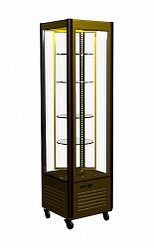 Шкаф кондитерский Carboma Люкс D4 VM 400-2 (R400Cвр) (корич-золотой, 1/2, INOX)