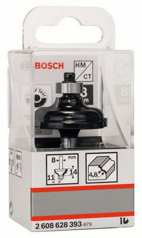 Фреза профильная А 4,8*14,3/8мм BOSCH, фото 2
